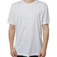 White Logo Embossed Cotton Crewneck T-shirt