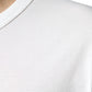 White Logo Embossed Cotton Crewneck T-shirt