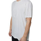 White Logo Embossed Cotton Crewneck T-shirt