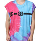 Multicolor Tie Dye Cotton Sleeveless T-shirt