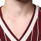 Maroon Stripes Cotton Logo V-neck T-shirt