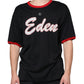 Black EDEN Patch Cotton Crew Neck T-shirt