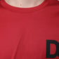 Red Cotton DG Logo Print Crew Neck T-shirt