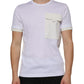 White Cotton Pocket Short Sleeves T-shirt