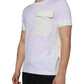 White Cotton Pocket Short Sleeves T-shirt