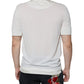 Off White Cotton Short Sleeves T-shirt