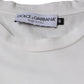 White Cotton DG Logo Print Casual T-shirt