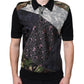 Multicolor Camouflage Patchwork Silk Polo T-shirt