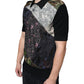 Multicolor Camouflage Patchwork Silk Polo T-shirt