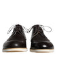 Black White Leather Lace Up Men Dress Formal Shoes