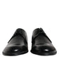 Black Leather Derby Formal Dress Shoes