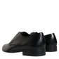 Black Leather Derby Formal Dress Shoes