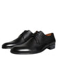 Black Leather Derby Formal Dress Shoes