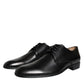 Black Leather Derby Formal Dress Shoes