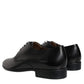 Black Leather Derby Formal Dress Shoes