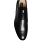 Black Leather Derby Formal Dress Shoes