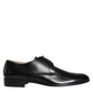 Black Leather Derby Formal Dress Shoes