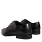 Black Leather Derby Formal Dress Shoes