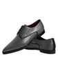 Silver Polyurethane Derby Formal Dress Shoes