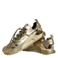 Gold Stretch Lace Up NS1 Sneakers Shoes