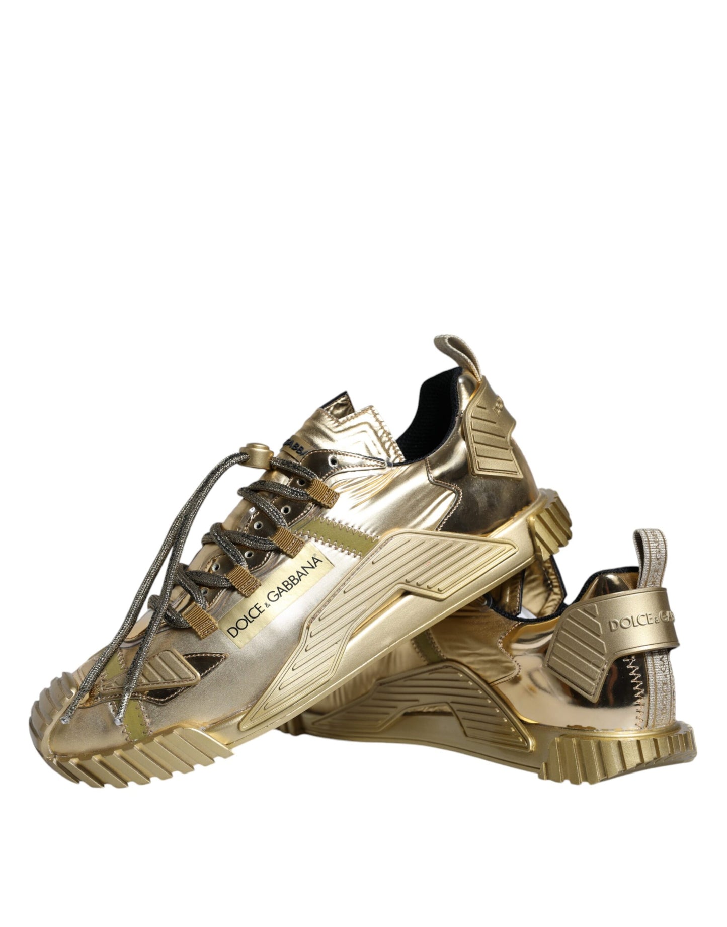 Gold Stretch Lace Up NS1 Sneakers Shoes