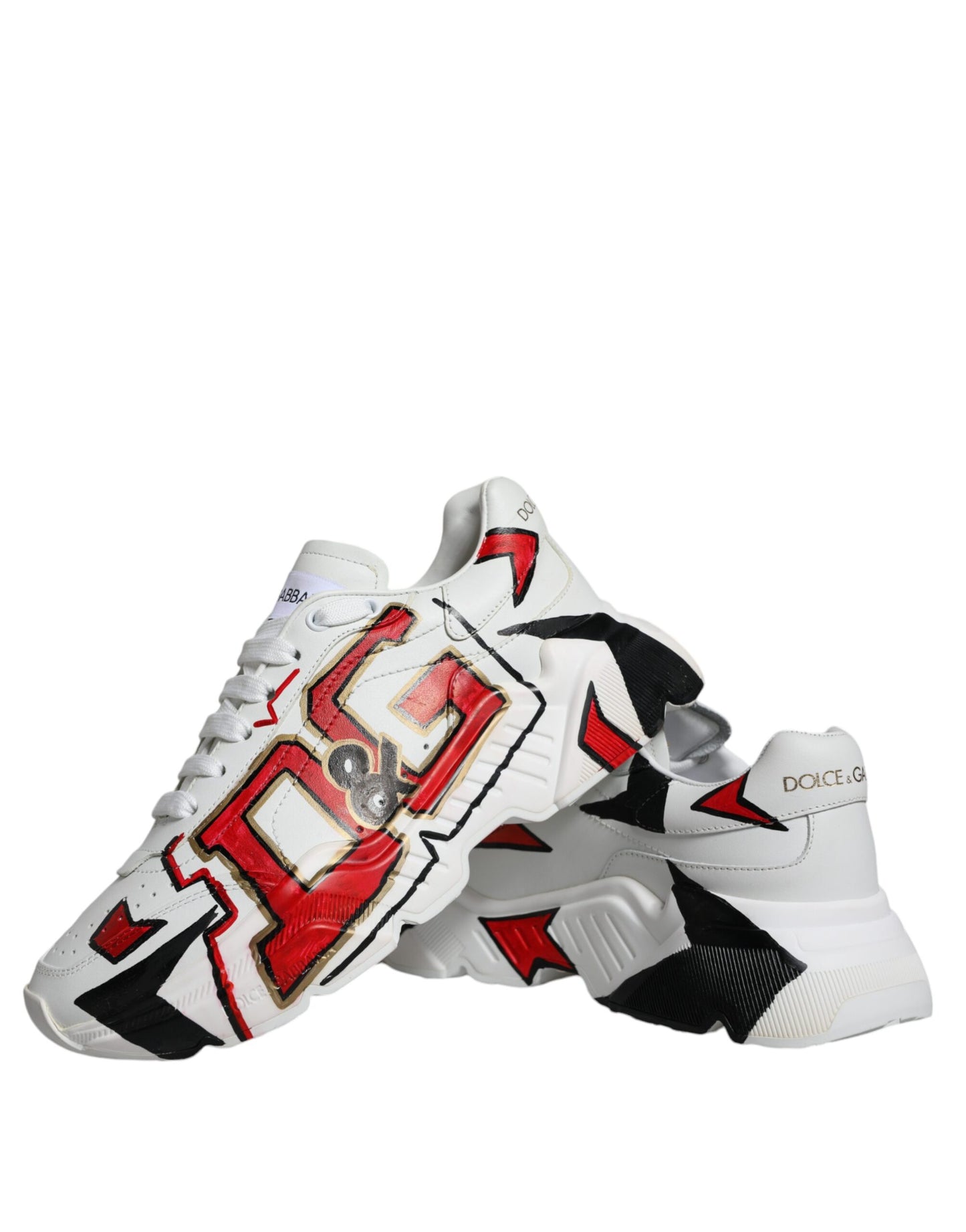 White Daymaster Hand Painted Sneakers Shoes