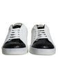 Black Leather Logo Portofino Sneaker Shoes