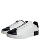 Black Leather Logo Portofino Sneaker Shoes