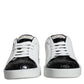 Black Leather Logo Portofino Sneaker Shoes