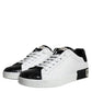 Black Leather Logo Portofino Sneaker Shoes