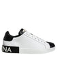 Black Leather Logo Portofino Sneaker Shoes