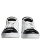 Black Leather Logo Portofino Sneaker Shoes