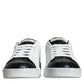 Black Leather Logo Portofino Sneaker Shoes