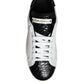 Black Leather Logo Portofino Sneaker Shoes