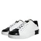 Black Leather Logo Portofino Sneaker Shoes