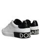 Black Leather Logo Portofino Sneaker Shoes