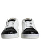 Black Leather Logo Portofino Sneaker Shoes