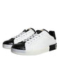 Black Leather Logo Portofino Sneaker Shoes