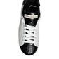 Black Leather Logo Portofino Sneaker Shoes