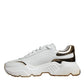 White Gold DAYMASTER Leather Sneakers Shoes