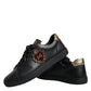 Black Leather Heart Low Top Casual Sneaker Shoes