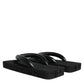 Black Rubber Flip Flops Slide Sandals Shoes