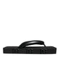 Black Rubber Flip Flops Slide Sandals Shoes