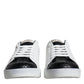 White Leather Logo Portofino Sneaker Shoes