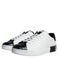 White Leather Logo Portofino Sneaker Shoes