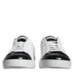 White Leather Logo Portofino Sneaker Shoes