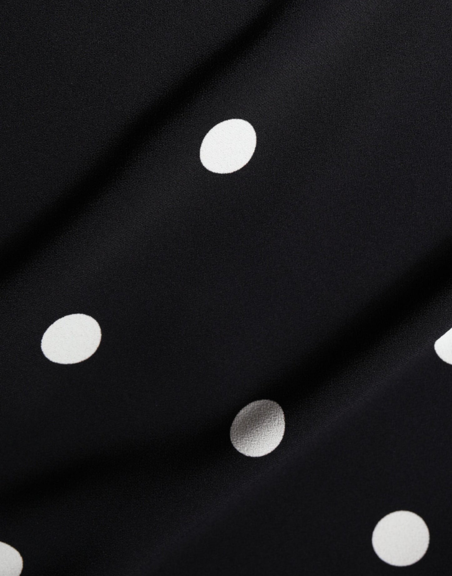 Black Viscose Polka Dots Sheath Midi Dress