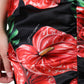 Black Tropical Floral Sheath Maxi Dress