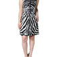 Black White Zebra A-line Sheath Mini Dress