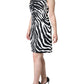 Black White Zebra A-line Sheath Mini Dress